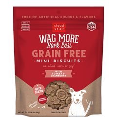 Cloud Star Wag More Bark Less Turkey & Cranberry Mini Biscuits Dog Treats (RETIRED)