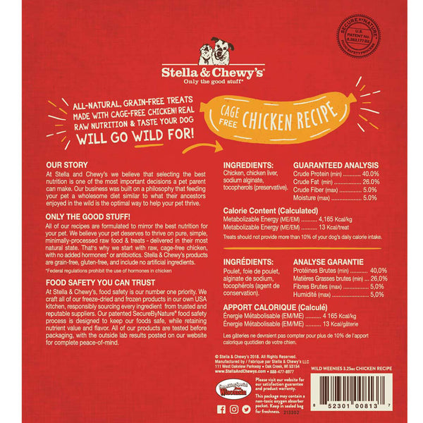 Stella & Chewy's Cage-Free Chicken Wild Weenies Dog Treats
