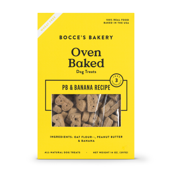 Bocce's Bakery Peanut Butter & Banana Oven Baked Dog Treats