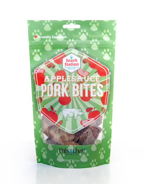 This & That Snack Station Applesauce Pork Bites Dog Treats