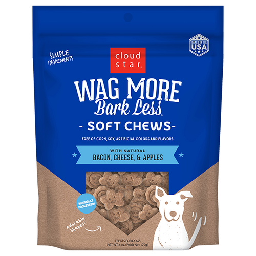 Cloud Star Wag More Bark Less Soft & Chewy Bacon, Cheese & Apples Dog Treats