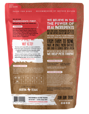 Bones & Co Barkin' Beef Recipe Frozen Patties Dog Food