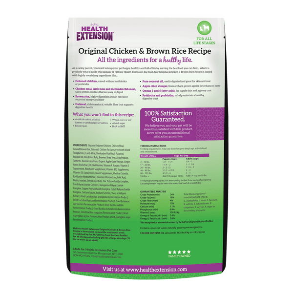 Health Extension Original Chicken & Brown Rice Recipe Dog Food