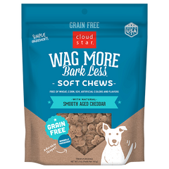 Cloud Star Wag More Bark Less Soft & Chewy Grain Free Smooth Aged Cheddar Dog Treats