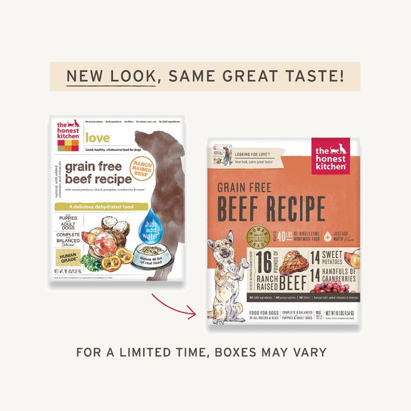 The Honest Kitchen Dehydrated Grain Free Beef Recipe Dog Food