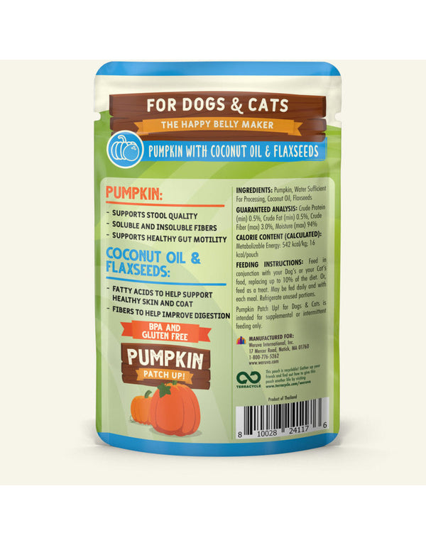 Weruva Pumpkin Patch Up! Pouch | Pumpkin W/ Coconut Oil & Flaxseeds