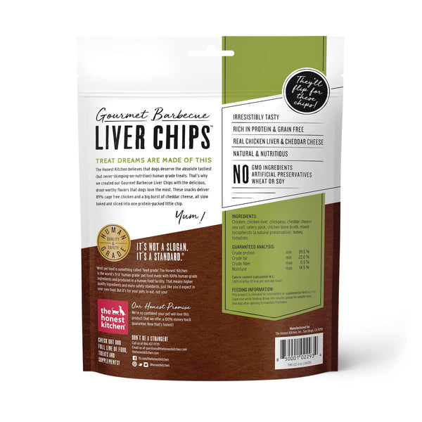 The Honest Kitchen Liver Chips Chicken Liver & Cheddar Dog Treats