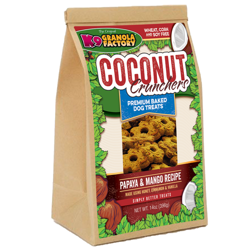 K9 Granola Factory Coconut Crunchers Papaya and Mango Recipe Dog Treats