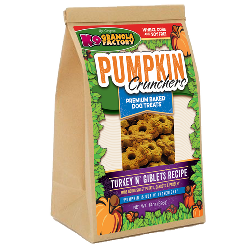 K9 Granola Factory Pumpkin Crunchers Turkey N' Giblets Dog Treats