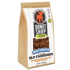 K9 Granola Factory Mini Donuts Fresh Baked Carob Peanut Butter Swirl Recipe Dog Treats