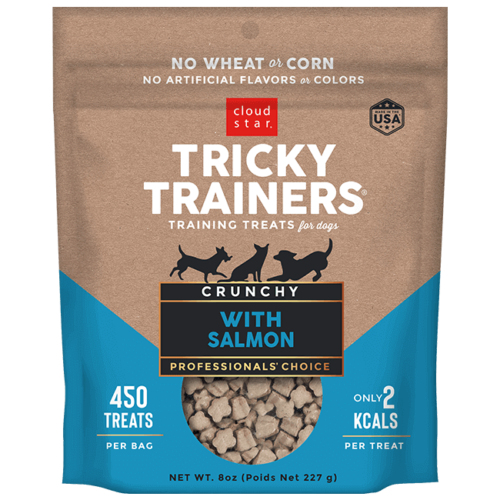 Cloud Star Tricky Trainers Salmon Flavor Crunchy Dog Treats