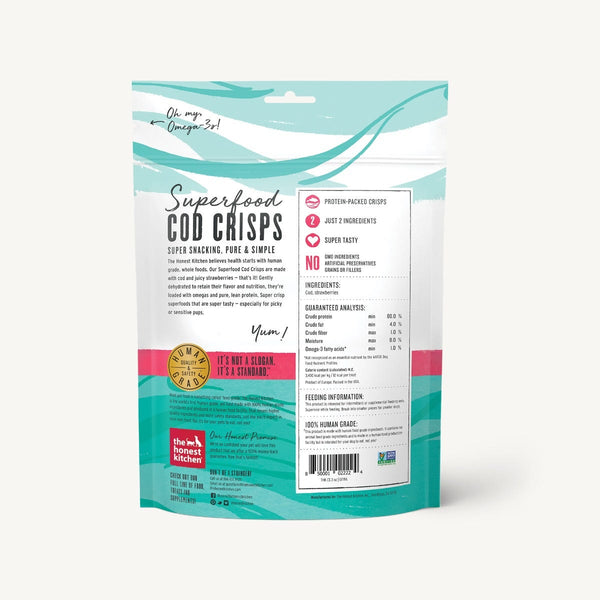 The Honest Kitchen Superfood Cod Crisps Cod & Strawberry Dog Treats