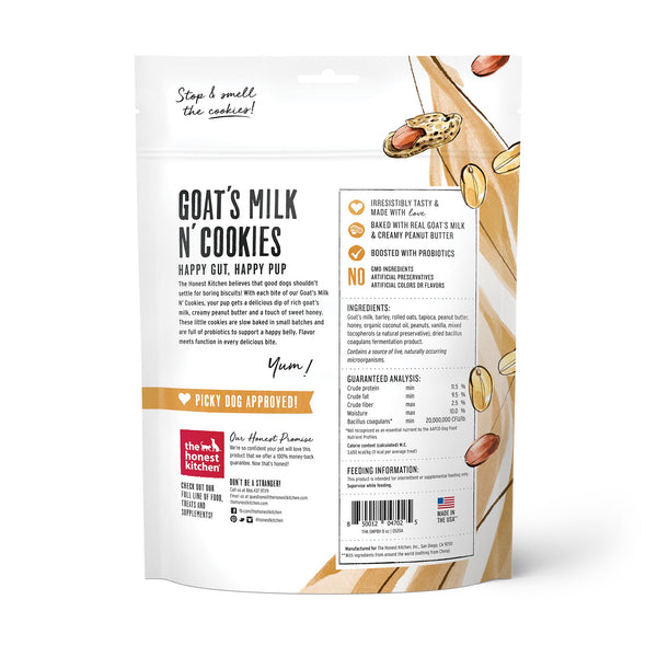 The Honest Kitchen Goat's Milk N' Cookies Peanut Butter & Honey Dog Treats