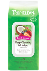 Tropiclean Berry & Coconut Deep Cleaning Wipes For Pets