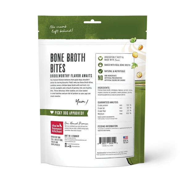 The Honest Kitchen Bone Broth Bites Chicken Dog Treats