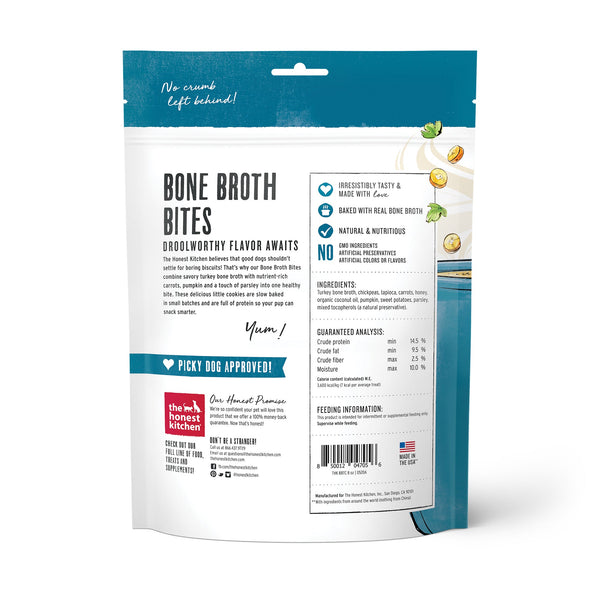 The Honest Kitchen Bone Broth Bites Turkey Dog Treats