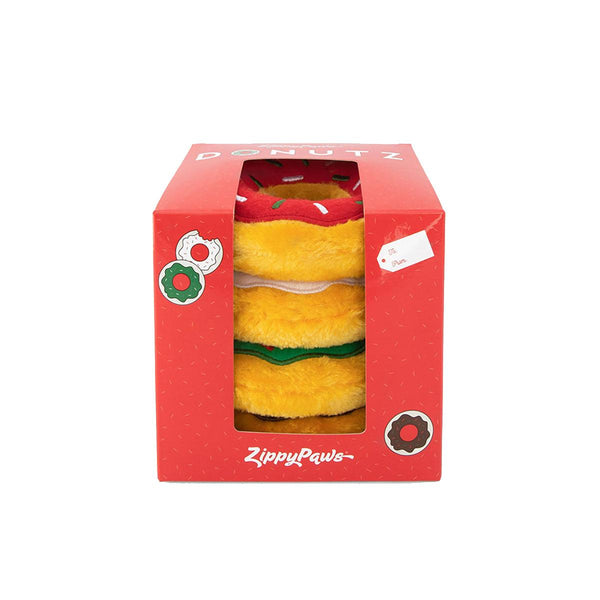Zippy Paws 4-Pk Christmas Donutz Dog Toys