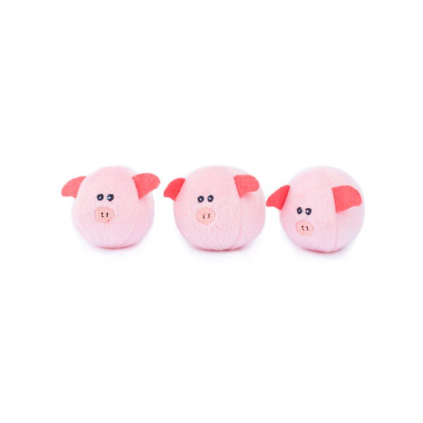 Zippy Paws Burrow Pig Barn With Bubble Babiez Dog Toy