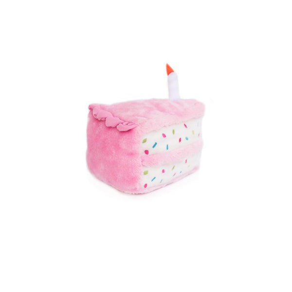 Zippy Paws Birthday Cake Pink Dog Toy