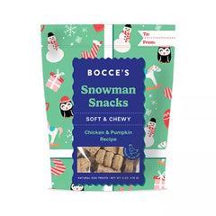 Bocces Snowman Snacks Soft & Chewy Dog Treat