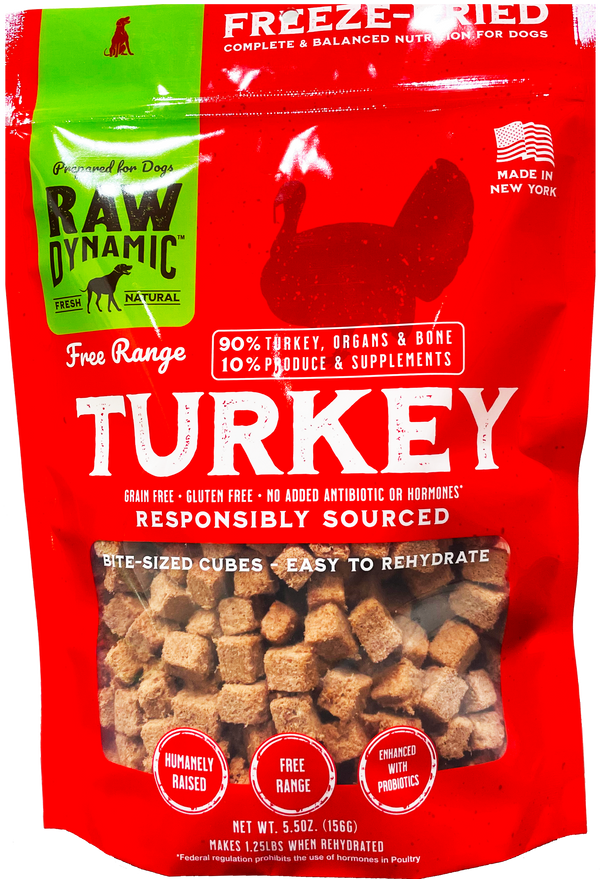 Raw Dynamic Turkey Formula Freeze Dried Dog Food