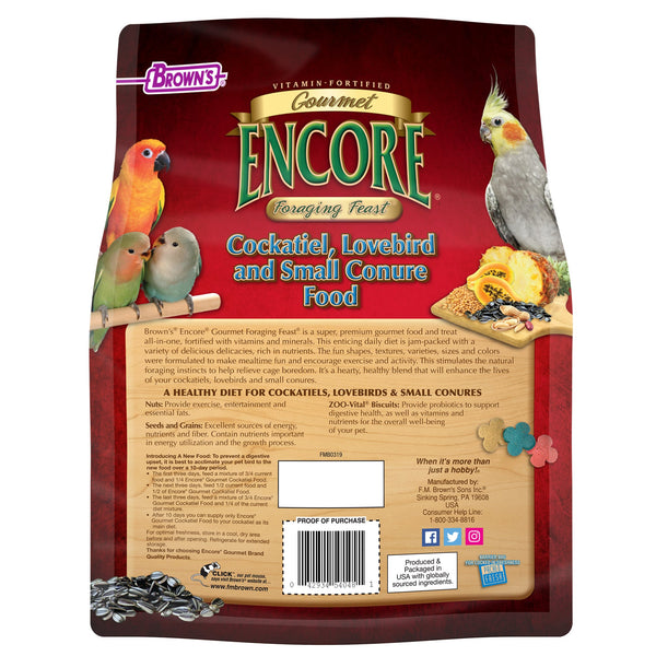 Brown’s Encore Gourmet Foraging Feast Cockatiel Food