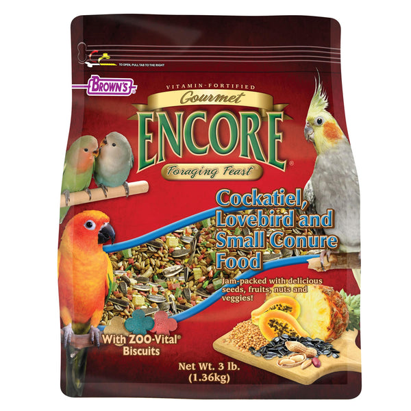 Brown’s Encore Gourmet Foraging Feast Cockatiel Food