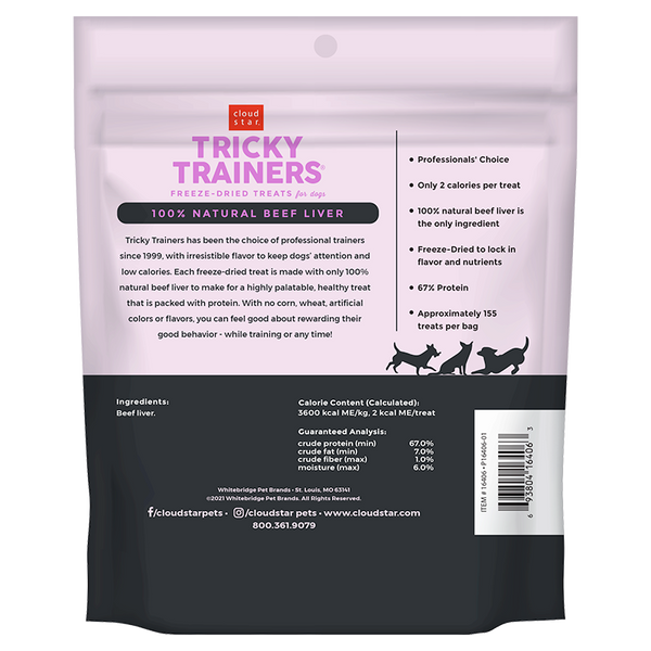 Cloud Star Tricky Trainers Beef Liver Freeze Dried Dog Treats