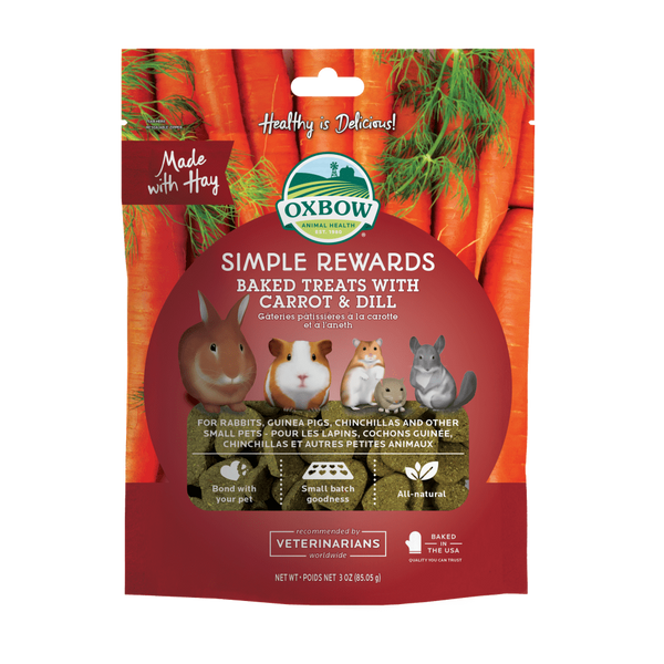 Oxbow Simple Rewards Baked Carrot and Dill Small Animal Treats