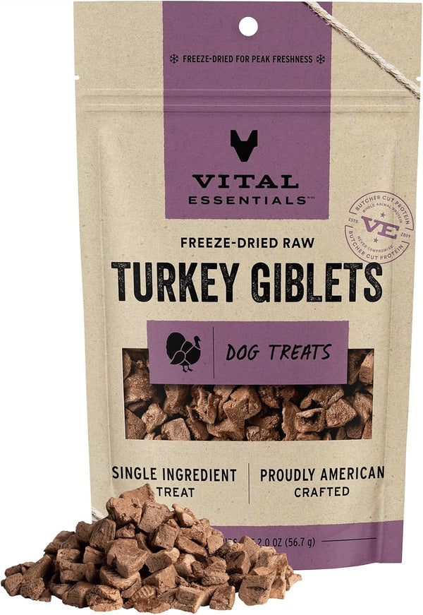 Vital Essentials Turkey Giblets Freeze Dried Dog Treats