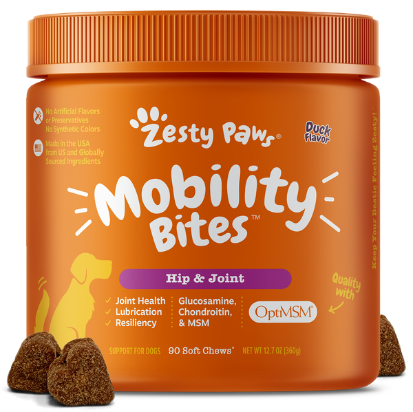 Zesty Paws Hip & Joint Mobility Bites Soft Chews for Dogs