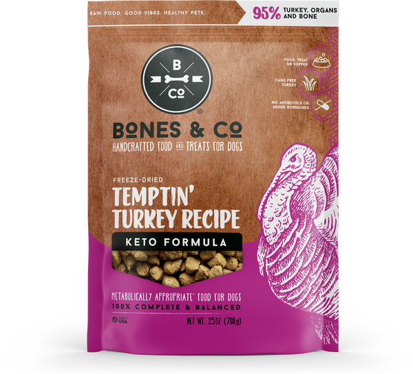 Bones & Co. Temptin Turkey Freeze Dried Dog Food