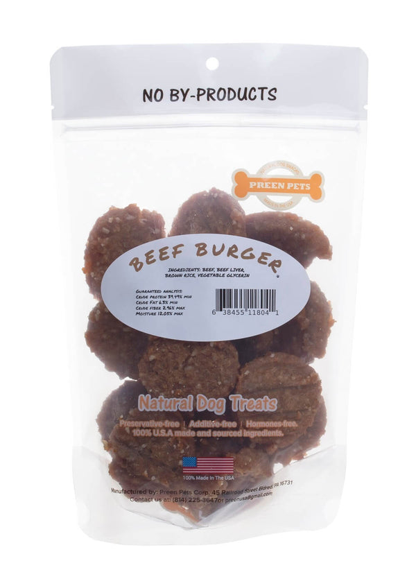 Preen Pets Beef Burger Dog Treats