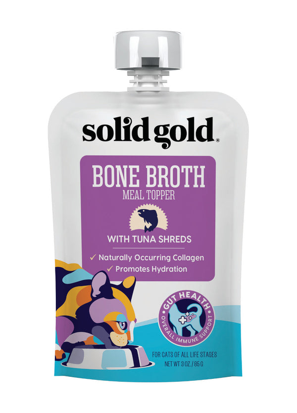 Solid Gold Bone Broth with Tuna Shreds Meal Topper