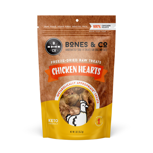 Bones & Co Chicken Hearts Freeze Dried Dog Treats