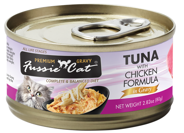 Fussie Cat Tuna with Chicken Formula in Gravy Canned Cat Food