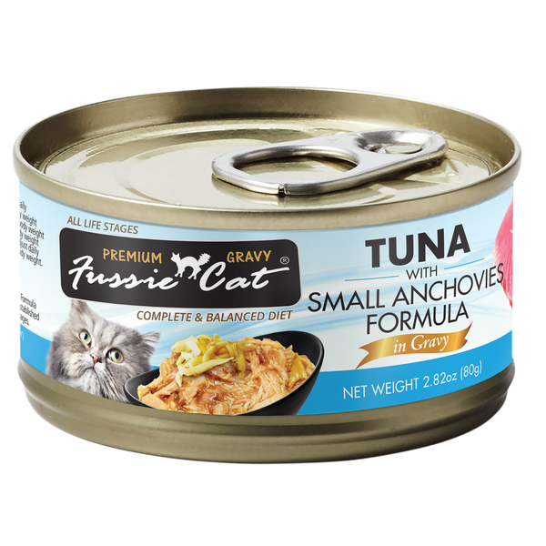 Fussie Cat Tuna With Small Anchovies Formula In Gravy Canned Cat Food
