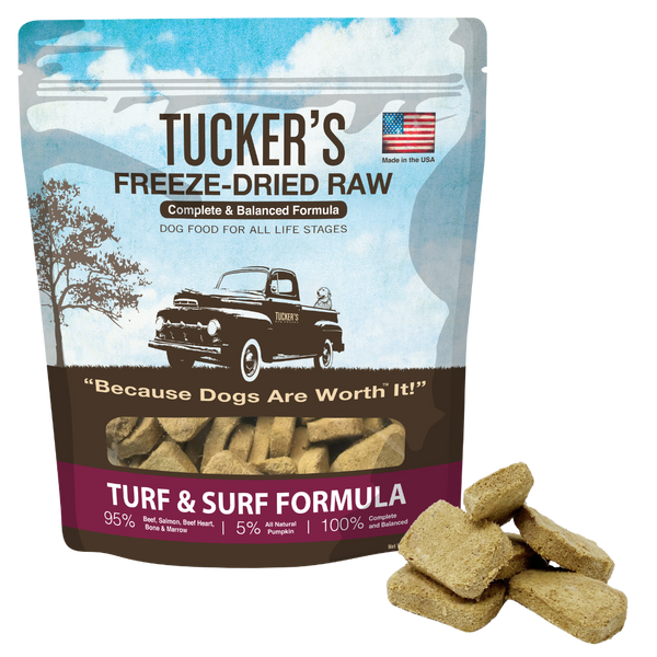 Tucker’s Turf and Surf Freeze Dried Dog Food