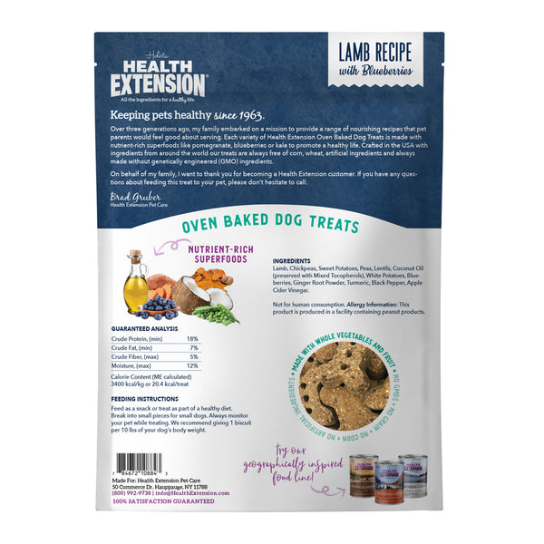 Health Extension Lamb with Blueberry Oven Baked Dog Treat
