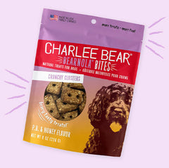 Charlee Bear Dog Treat Bearnola Bites Crunchy Clusters PB & Honey Flavor