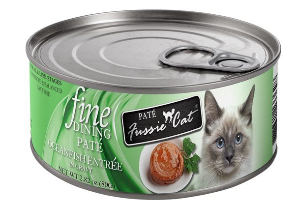 Fussie Cat Fine Dining Oceanfish Entree in Gravy Pate Canned Cat Food