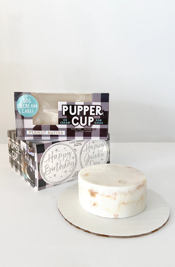 The Pupper Cup Peanut Butter Dog Cake