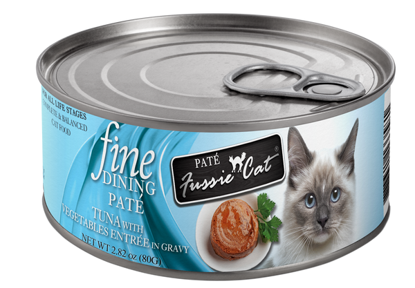 Fussie Cat Fine Dining Tuna with Vegetables Entree in Gravy Pate Canned Cat Food