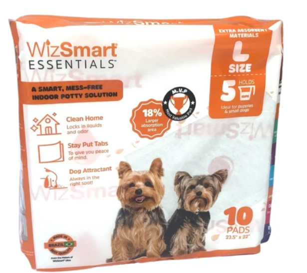 Wizsmart 10ct large dog pads
