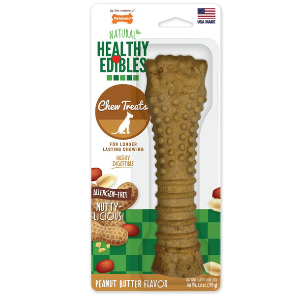 Nylabone Healthy Edibles All-Natural Long Lasting Peanut Butter Chew Dog Treats