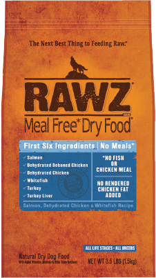 Rawz Meal-Free Salmon, Dehydrated Chicken & Whitefish Dog Food