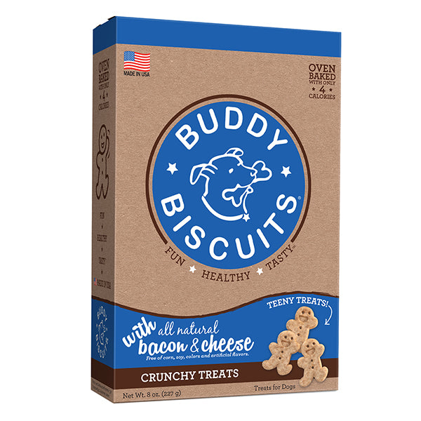 Buddy Biscuits Whole Grain Oven Baked Bacon & Cheese Teeny Dog Treats