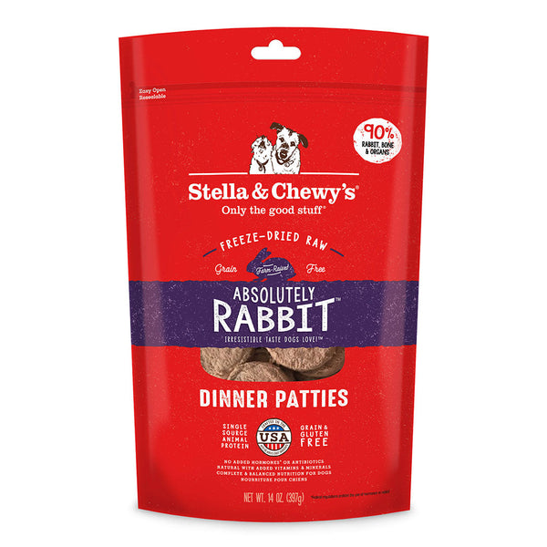 Stella & Chewy's Absolutely Rabbit Freeze-Dried Raw Dinner Patties Dog Food