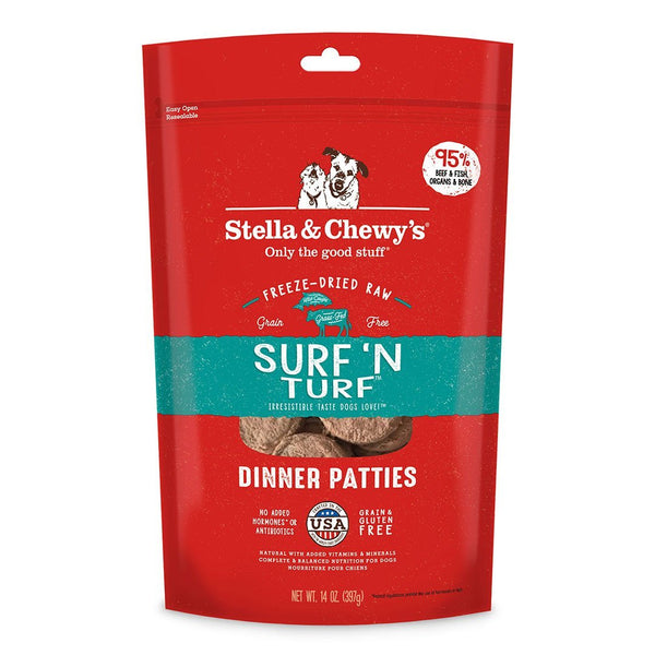 Stella & Chewy's Surf N Turf Freeze-Dried Raw Dinner Patties Dog Food