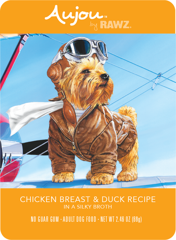 Rawz Aujou Chicken Breast & Duck Pouch Dog Food